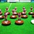 Subbuteo Andrew Table Soccer Gabala FK on classic Hasbro bases